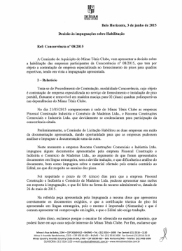 Decis&atilde;o &agrave;s Impugna&ccedil;&otilde;es sobre Habilita&ccedil;&atilde;o