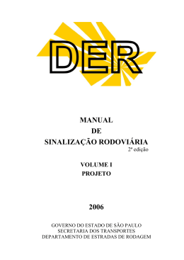 DER SP Sinaliza&ccedil;&atilde;o Volume1