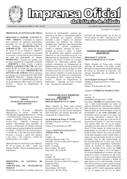 Edi&ccedil;&atilde;o 1032 de 7 de Janeiro de 2009