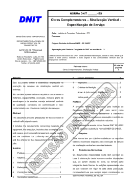 Obras Complementares – Sinalização Vertical