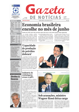 Economia brasileira encolhe no m&ecirc;s de junho