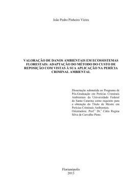 Jo&atilde;o Pedro Pinheiro Vieira VALORA&Ccedil;&Atilde;O DE DANOS AMBIENTAIS