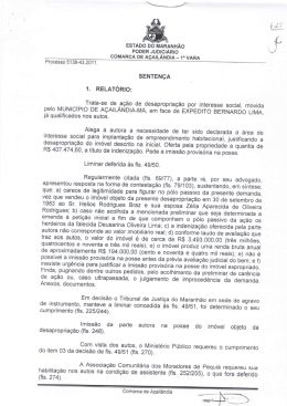 senten&ccedil;a de desapropria&ccedil;&atilde;o e indeniza&ccedil;&atilde;o de terreno ( pdf