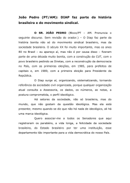 João Pedro (PT/AM): DIAP faz parte da história brasileira e do