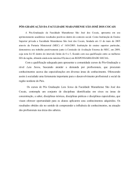 Escolha a sua especializa&ccedil;&atilde;o - Faculdade Maranhense S&atilde;o Jos&eacute;