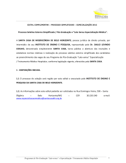 Processo Seletivo Externo Simplificado / P&oacute;s