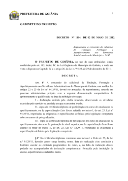 PREFEITURA DE GOIÂNIA GABINETE DO PREFEITO
