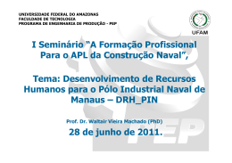 Apresenta&ccedil;&atilde;o - UFAM - Waltair Vieira