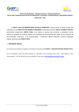 Programa de Pós-Graduação “Lato-sensu”