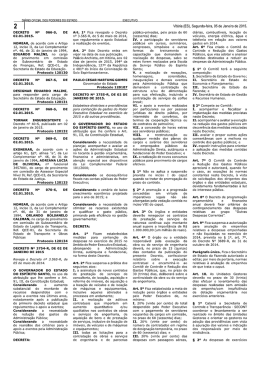 Decreto n&deg; 3755-R, de 02 de janeiro de 2015