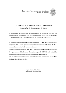 ATO n&deg;1/2015, de janeiro de 2015, da Coordena&ccedil;&atilde;o de