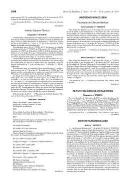 Aviso n.&ordm; 1002/2015 - Instituto Polit&eacute;cnico de Leiria