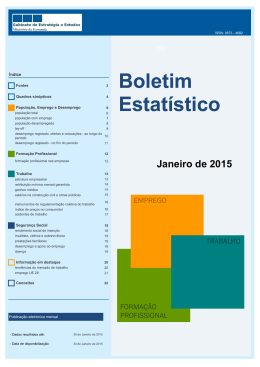janeiro de 2015 - Gabinete de Estrat&eacute;gia e Estudos