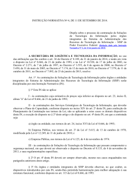 Instrução Normativa SLTI/MP nº 4, de 11 de setembro de 2014