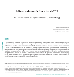 Italianos em bairros de Lisboa (s&eacute;culo XVII)