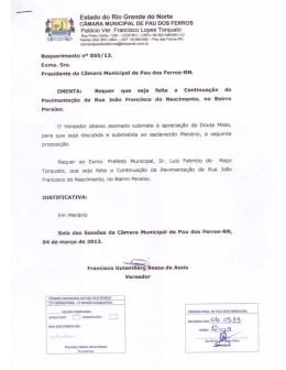055/2013 - Reque que seja feita a continua&ccedil;&atilde;o da pavimenta&ccedil;&atilde;o da