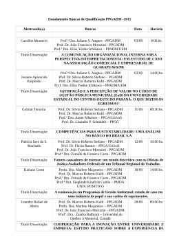 Ensalamento Bancas de Qualifica&ccedil;&atilde;o PPGADM