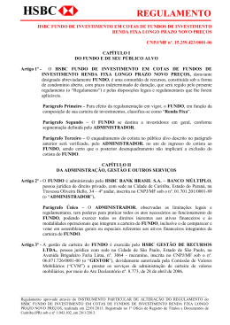 FUNDO DE INVESTIMENTO EM COTAS DE FUNDOS