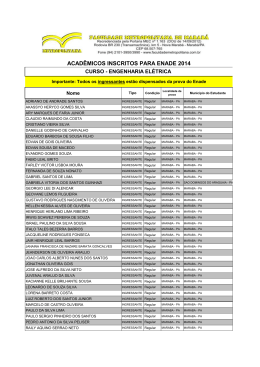 acad&ecirc;micos inscritos para enade 2014