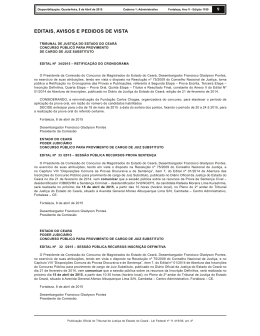 9 EDITAIS, AVISOS E PEDIDOS DE VISTA