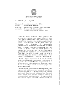 Ação direta de inconstitucionalidade 5.142/BA Relator: Ministro