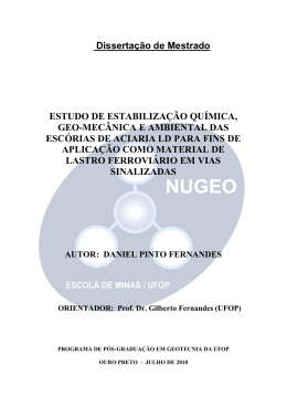 Dissertação de Mestrado ESTUDO DE ESTABILIZAÇÃO