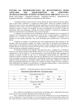 estudo da microestrutura de revestimento duro aplicado