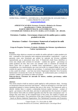 Estrutura- Conduta - Governan&ccedil;a: framework de an&aacute;lise para a