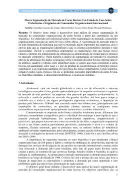 1 Macro Segmenta&ccedil;&atilde;o de Mercado de Carne Bovina: Um