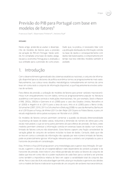Previs&atilde;o do PIB para Portugal com base em modelos de fatores