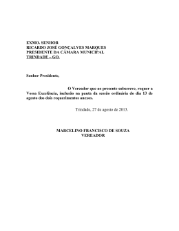 EXMO. SENHOR RICARDO JOS&Eacute; GON&Ccedil;ALVES MARQUES