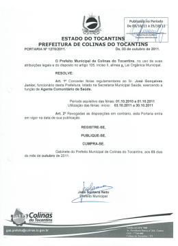 &euml;A&scaron; - Prefeitura Colinas do Tocantins