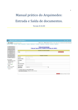 Manual prático do Arquimedes: Entrada e Saída de