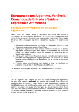 2_Estrutura de um Algoritmo_Variaveis_Entrada_Saida