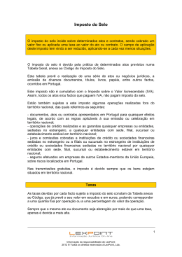 Imposto do Selo - Millennium BCP