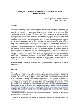 Formação Continuada em Educação Ambiental para Professores