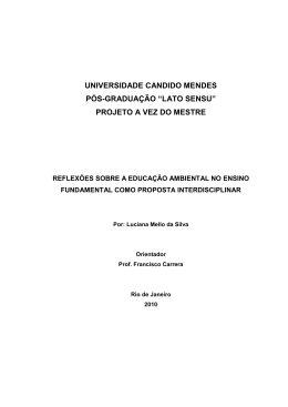 A EDUCAÇÃO AMBIENTAL - AVM Faculdade Integrada