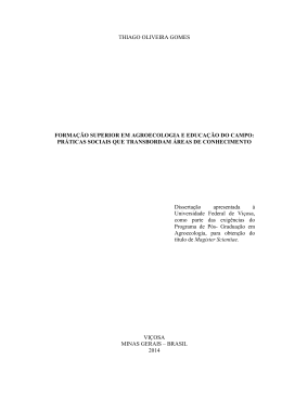 Forma&ccedil;&atilde;o superior em educa&ccedil;&atilde;o no campo e agroecologia no