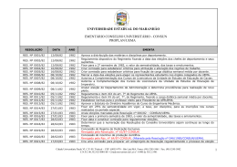 Ementa de Resoluções - Conselho Universitário