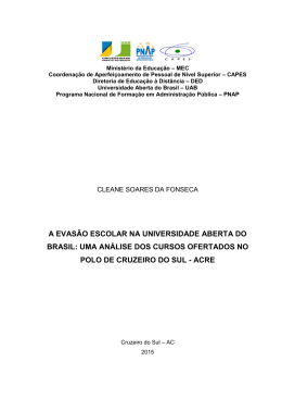 a evasão escolar na universidade aberta do brasil