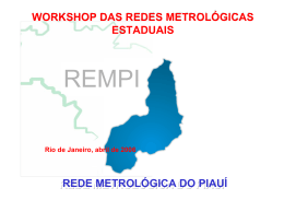workshop das redes metrol&oacute;gicas rede metrol&oacute;gica do