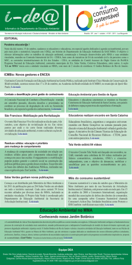 Educa&ccedil;&atilde;o Ambiental no MMA - Minist&eacute;rio do Meio Ambiente