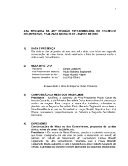 ata resumida da 454ª reunião ordinária, realizada no dia 26 de