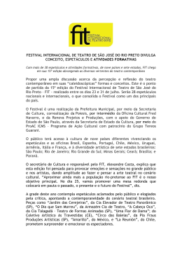 FESTIVAL INTERNACIONAL DE TEATRO DE SÃO JOSÉ DO RIO