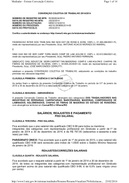 SAL&Aacute;RIOS, REAJUSTES E PAGAMENTO