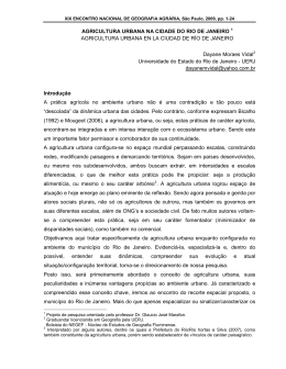 AGRICULTURA URBANA NA CIDADE DO RIO DE JANEIRO 1