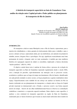 A hist&oacute;ria do transporte aquavi&aacute;rio na ba&iacute;a de