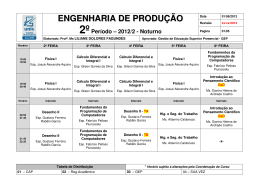 ENGENHARIA DE PRODU&Ccedil;&Atilde;O 2&ordm;Per&iacute;odo &ndash; 2012/2