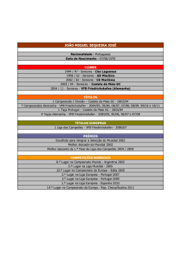 JO&Atilde;O MIGUEL SEQUEIRA JOS&Eacute; - Federa&ccedil;&atilde;o Portuguesa de Voleibol