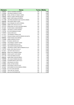 Número Nome Turma Média